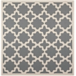Pemberly Row Polypropylene Anthracite Indoor Outdoor Rug - Square 7'10