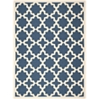 Pemberly Row Polypropylene Navy Indoor Outdoor Rug - 8' x 11'