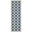 Pemberly Row Polypropylene Navy Indoor Outdoor Rug - Runner 2'3