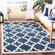 Pemberly Row Polypropylene Navy Indoor Outdoor Rug - Runner 2'7