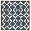 Pemberly Row Polypropylene Navy Indoor Outdoor Rug - Square 7'10