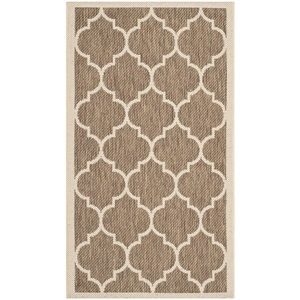 Pemberly Row Polypropylene Brown Indoor Outdoor Rug - 2' x 3'7&quot
