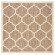 Pemberly Row Polypropylene Brown Indoor Outdoor Rug - Square 4'