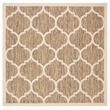 Pemberly Row Polypropylene Brown Indoor Outdoor Rug - Square 5'3