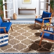 Pemberly Row Polypropylene Brown Indoor Outdoor Rug - Square 7'10