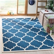 Pemberly Row Polypropylene Blue Indoor Outdoor Rug - 2'7