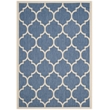 Pemberly Row Polypropylene Blue Indoor Outdoor Rug - 4' x 5'7