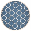 Pemberly Row Polypropylene Blue Indoor Outdoor Rug - Round 5'3