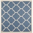 Pemberly Row Polypropylene Blue Indoor Outdoor Rug - Square 5'3