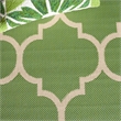 Pemberly Row Polypropylene Green Indoor Outdoor Rug - 2'7