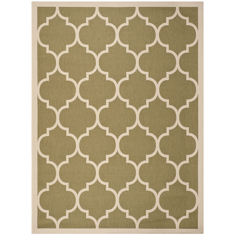 Pemberly Row Polypropylene Green Indoor Outdoor Rug - 9' x 12'