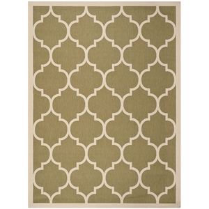 Pemberly Row Polypropylene Green Indoor Outdoor Rug - 9' x 12'