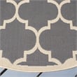 Pemberly Row Polypropylene Anthracite Indoor Outdoor Rug - Round 4'
