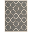 Pemberly Row Polypropylene Anthracite Indoor Outdoor Rug - Square 6'7