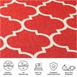 Pemberly Row Polypropylene Red Indoor Outdoor Rug - 2' x 3'7