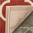 Pemberly Row Polypropylene Red Indoor Outdoor Rug - 6'7