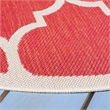 Pemberly Row Polypropylene Red Indoor Outdoor Rug - Round 7'10