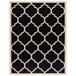 Pemberly Row Polypropylene Black Indoor Outdoor Rug - 9' x 12'