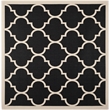 Pemberly Row Polypropylene Black Indoor Outdoor Rug - Square 7'10