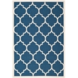 Pemberly Row Polypropylene Navy Indoor Outdoor Rug - 4' x 5'7