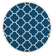 Pemberly Row Polypropylene Navy Indoor Outdoor Rug - Round 5'3