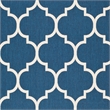 Pemberly Row Polypropylene Navy Indoor Outdoor Rug - Square 7'10