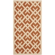 Pemberly Row Polypropylene Terracotta Indoor Outdoor Rug - Square 5'3
