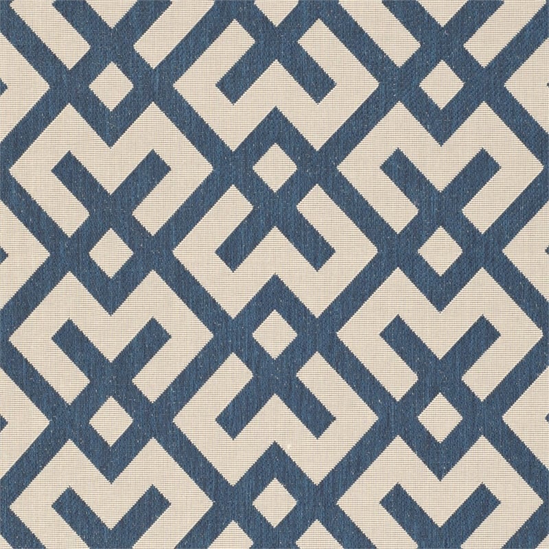 Pemberly Row Polypropylene Terracotta Indoor Outdoor Rug - Square 5'3