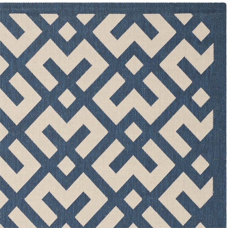 Pemberly Row Polypropylene Terracotta Indoor Outdoor Rug - Square 5'3
