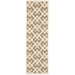 Pemberly Row Polypropylene Brown Indoor Outdoor Rug - Runner 2'4