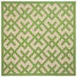 Pemberly Row Polypropylene Beige Indoor Outdoor Rug - Square 4'