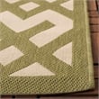 Pemberly Row Polypropylene Beige Indoor Outdoor Rug - Square 4'