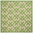 Pemberly Row Polypropylene Beige Indoor Outdoor Rug - Square 5'3