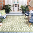 Pemberly Row Polypropylene Beige Indoor Outdoor Rug - Square 6'7