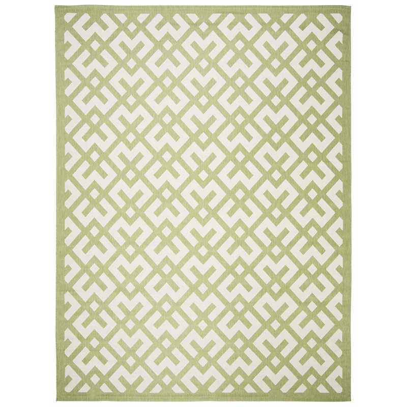 Pemberly Row Polypropylene Beige Indoor Outdoor Rug - Square 6'7