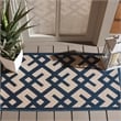 Pemberly Row Polypropylene Navy Indoor Outdoor Rug - 2' x 3'6