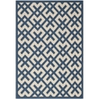 Pemberly Row Polypropylene Navy Indoor Outdoor Rug - 4' x 5'7