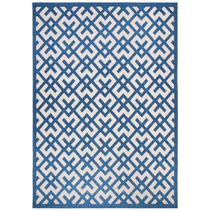 Pemberly Row Polypropylene Navy Indoor Outdoor Rug - 6'7&quot x 9'6&quot