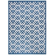 Pemberly Row Polypropylene Navy Indoor Outdoor Rug - 8' x 11'