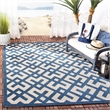 Pemberly Row Polypropylene Navy Indoor Outdoor Rug - 9' x 12'