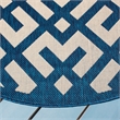 Pemberly Row Polypropylene Navy Indoor Outdoor Rug - Round 5'3