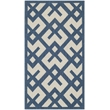 Pemberly Row Polypropylene Navy Indoor Outdoor Rug - Runner 2'7