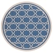 Pemberly Row Polypropylene Blue Indoor Outdoor Rug - Round 7'10