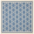 Pemberly Row Polypropylene Blue Indoor Outdoor Rug - Square 7'10