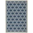 Pemberly Row Polypropylene Navy Indoor Outdoor Rug - 6'7