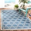 Pemberly Row Polypropylene Navy Indoor Outdoor Rug - Square 6'7