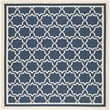 Pemberly Row Polypropylene Navy Indoor Outdoor Rug - Square 6'7