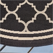 Pemberly Row Polypropylene Black Indoor Outdoor Rug - Round 7'10