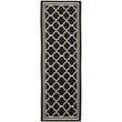 Pemberly Row Polypropylene Black Indoor Outdoor Rug - Runner 2'3