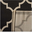 Pemberly Row Polypropylene Black Indoor Outdoor Rug - Square 4'